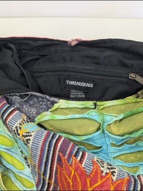 Threadheads Boho Patchwork Hobo Bag Hippie Lotus Shoulder Purse Handmade Nepal